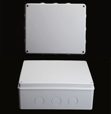 Pre Drilled Rectangular Abs Waterproof Junction Box 300x250x120mm With PVC Stoppers