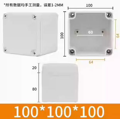 Boîte électrique étanche à l'eau 100*100*100mm avec vis en plastique