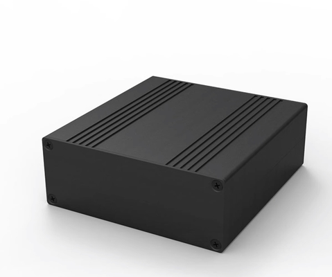 106*40*110mm Brushed Black Aluminium Heatsink Case Pour Largeur100mm Boîte de projet PCB