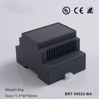 Boîtier sur rail DIN 4 modules pour relais et modules sur circuit imprimé en ABS ignifuge