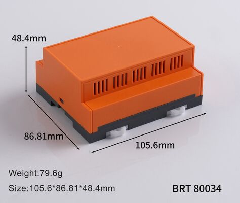Boîtier sur rail DIN BRT80034 105,6x86,8x48,4mm Boîte sur rail DIN pour contrôle industriel et alimentation